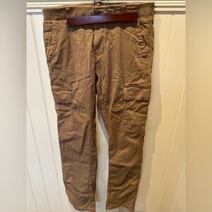 TAINTED DENIM Boys Size 30 Tan Long Zipper Front Cargo Pants Dance Costu…